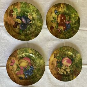 Richard Limoges French painted fruit plates set 6